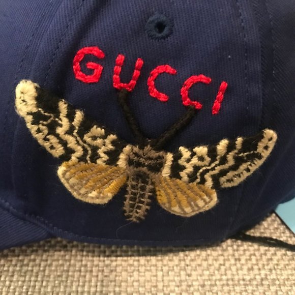 Gucci New York Yankees Baseball Cap Butterfly Emb
